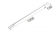 Kov - Celonerezová opékací vidlička 120 cm