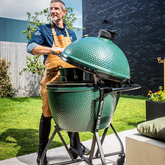 Big Green Egg - XLarge + intEGGrovaný pojízdný stojan + MONTÁŽ