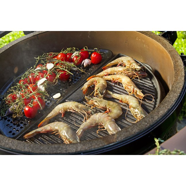 Big Green Egg - Perforovaný porcelánový rošt, půlkruhový 58 cm