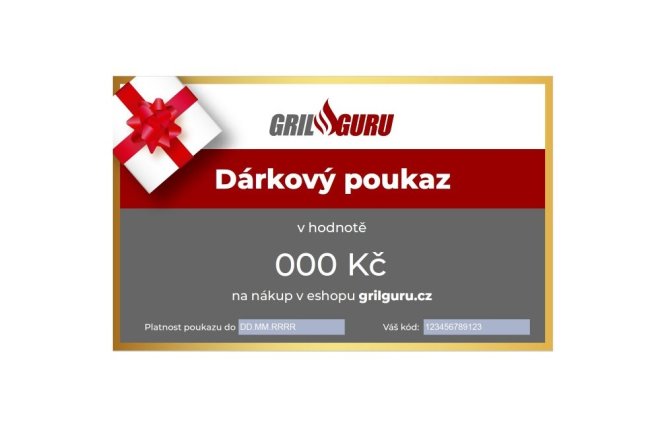 Grilguru - Dárkový poukaz 1000 Kč