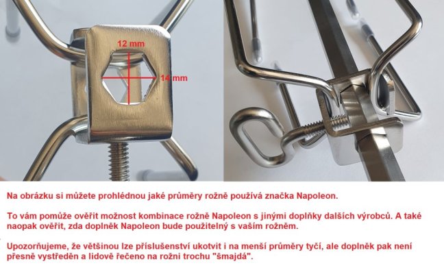 Napoleon - Nerezový košík na rožeň