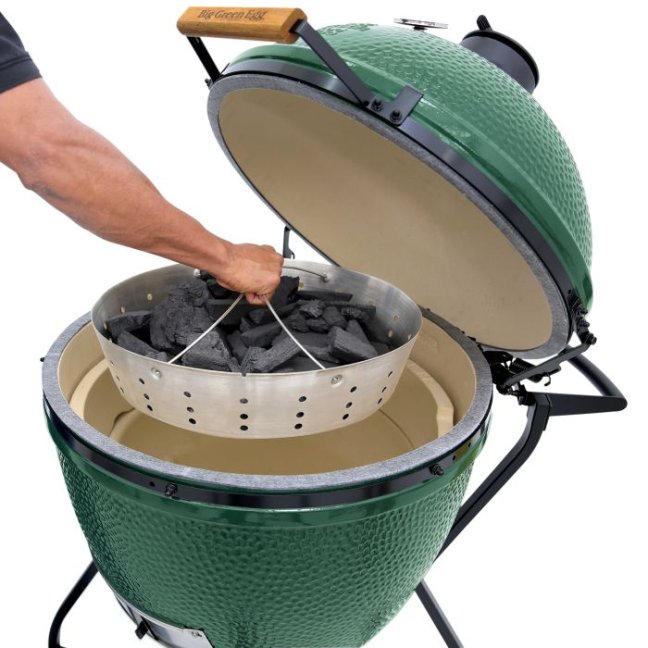 Big Green Egg - Nerezový koš na dřevěné uhlí Xlarge