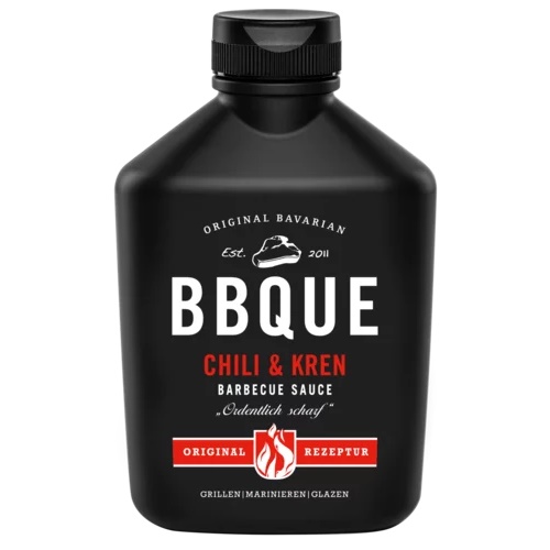 BBQUE Bayrische Barbecue Sauce Chili & Kren 472g